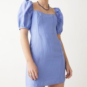 & other stories Puff Sleeve Jacquard Mini Dress